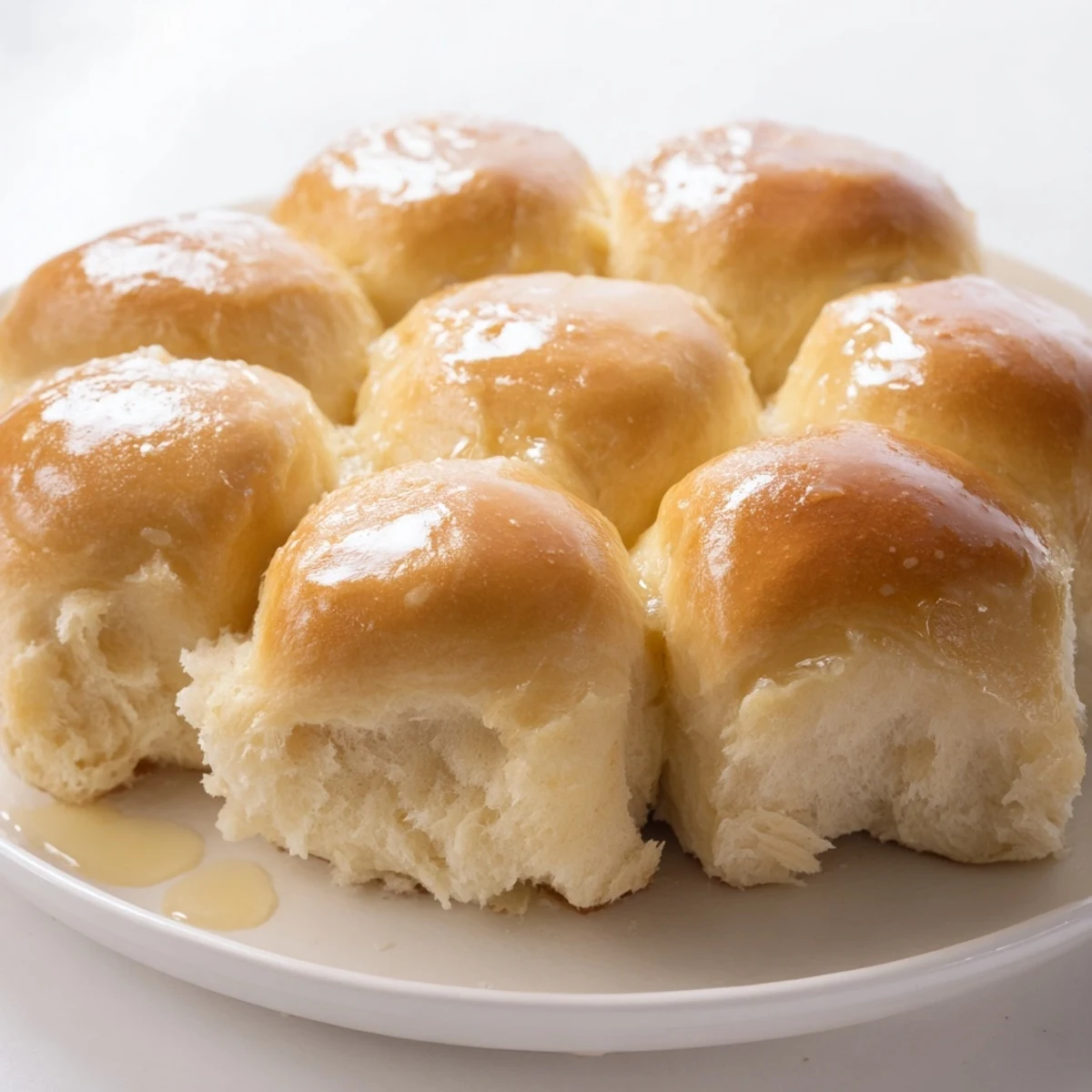 Perfectly baked golden dinner rolls, displayed in a baking dish, ready for a comforting holiday meal.