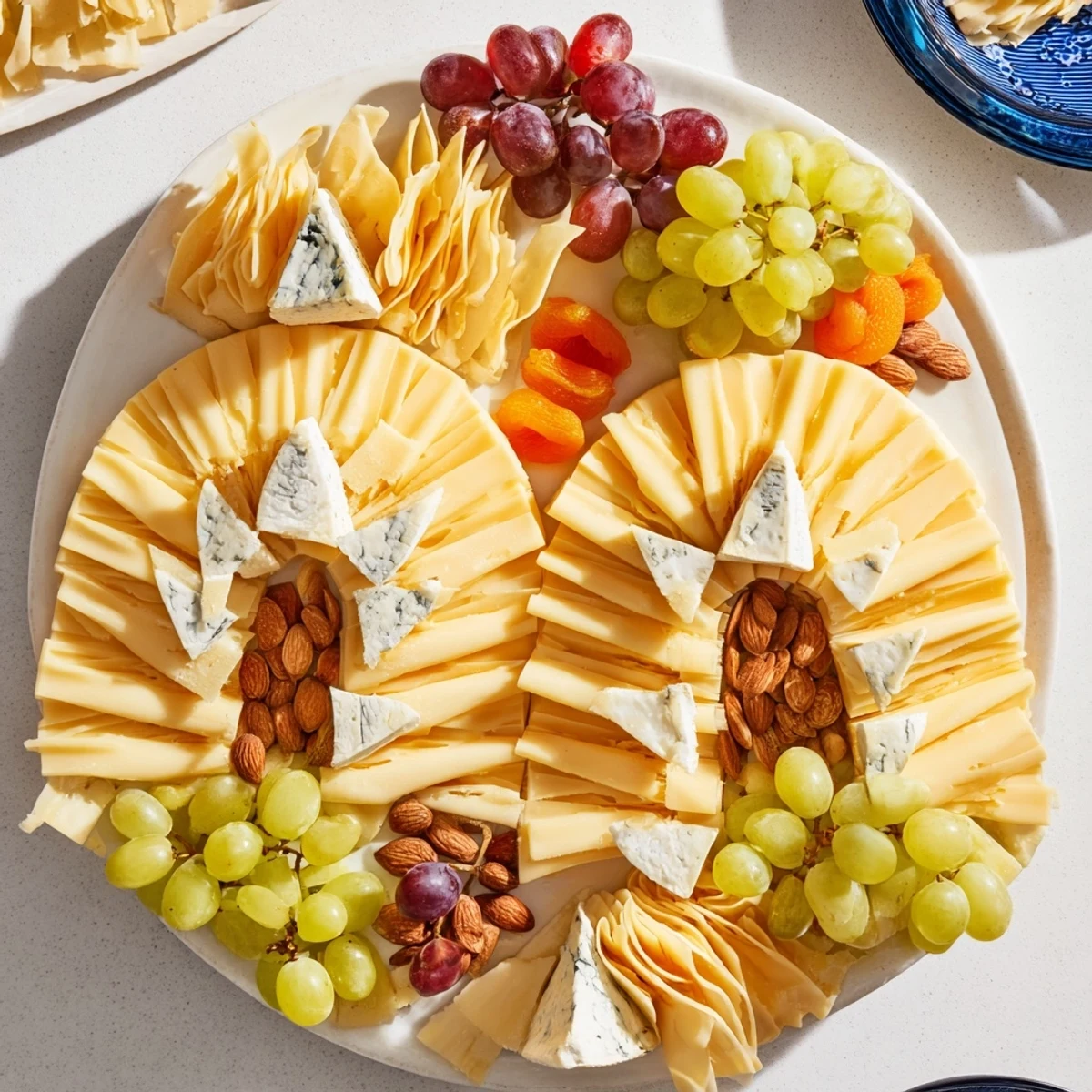 This Art Deco Arch Cheese Platter brings together vibrant colors and textures for a stunning appetizer display.