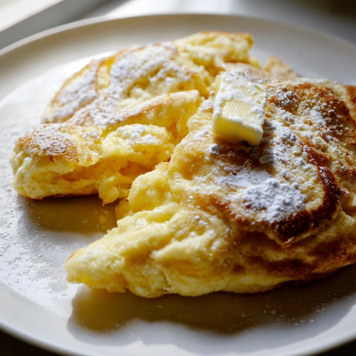 These delicious scrambled pancakes, cooked until golden, are perfect with a drizzle of maple syrup.