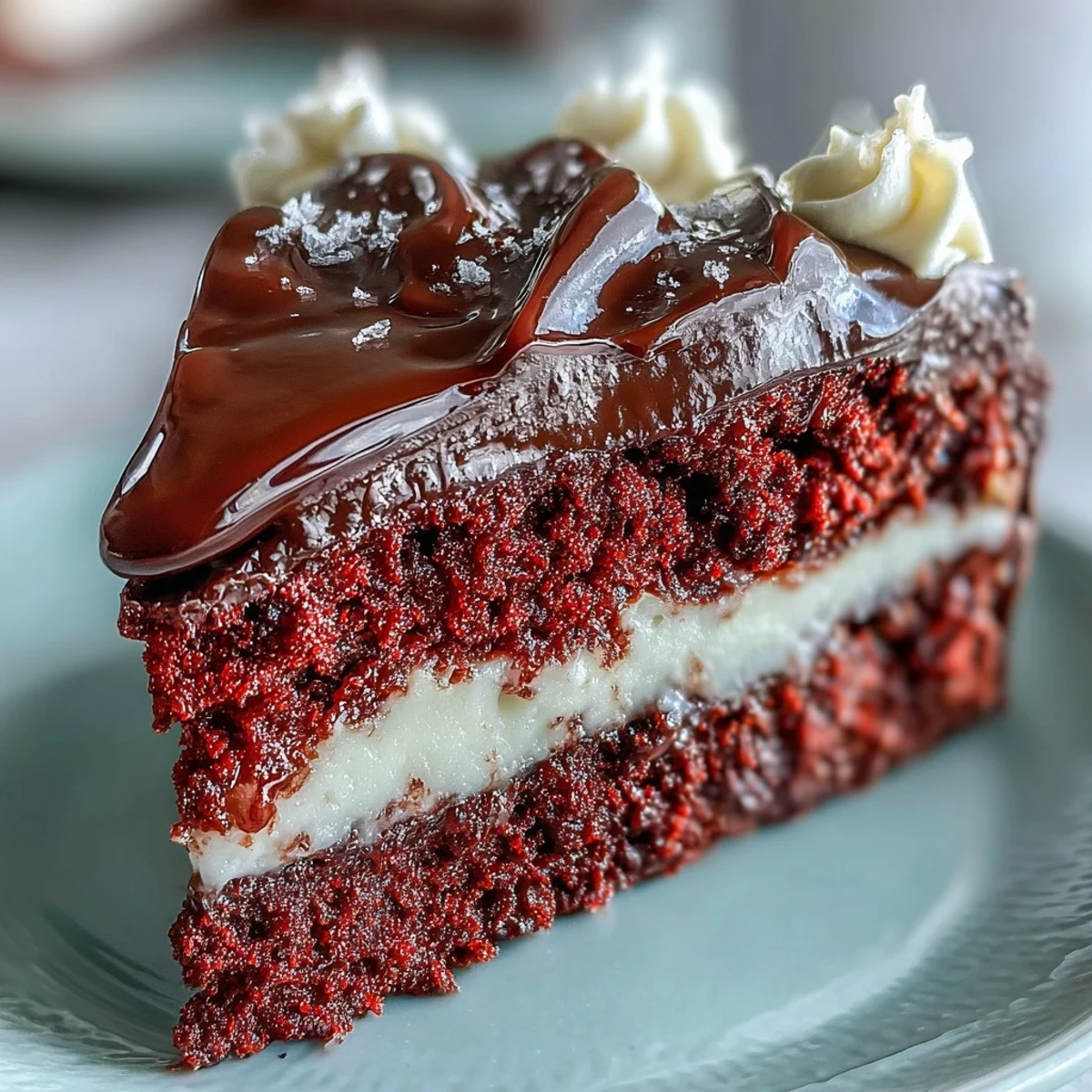 Homemade Red Betty Boop Heart Cake shows a vibrant heart shape, sweet-tangy cream cheese swirls, and a striking dark chocolate accent for a playful vintage look.