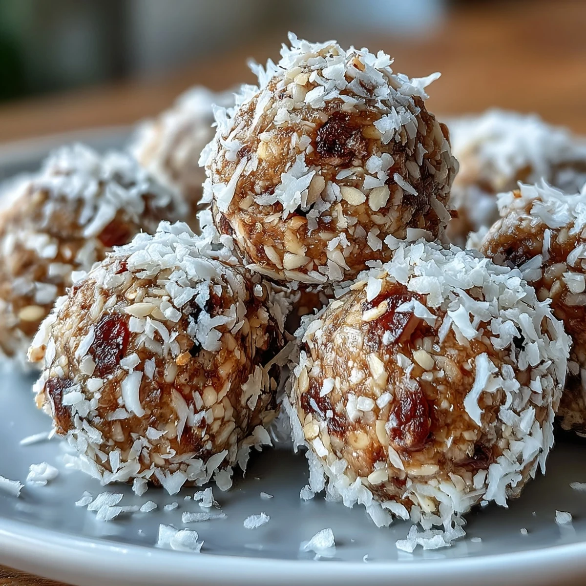 These no-bake Vegan Coconut Lime Energy Balls with Dates and Cashews are rolled in coconut and garnished with fresh lime zest. 