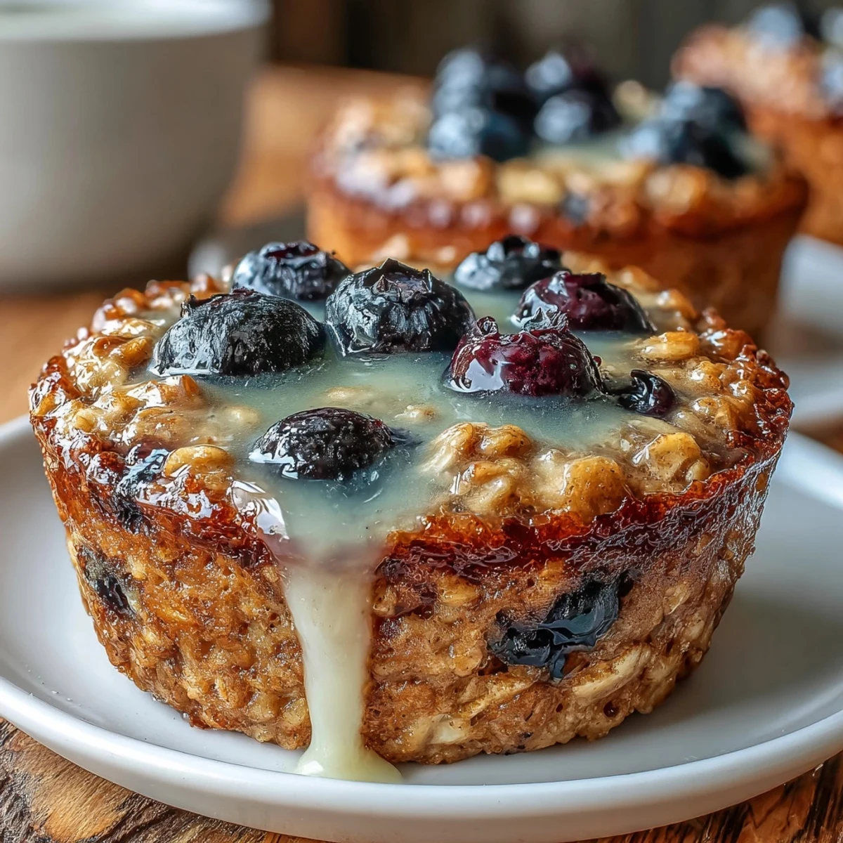 Tender lemon blueberry oatmeal cups packed with wholesome oats and sweet berries, ideal for meal prep or quick breakfasts.