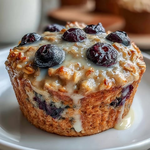 Wholesome lemon blueberry baked oatmeal cups bursting with juicy berries and bright citrus flavor, perfect for a healthy breakfast.