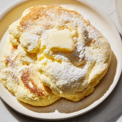 Lightly browned scrambled pancakes, gently scrambled in a skillet, are ready for your perfect brunch.