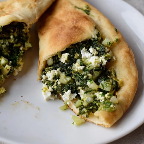 Turkish Spinach Feta Flatbread