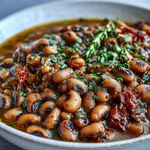 Greek Style Slow Cooker Black-Eyed Peas