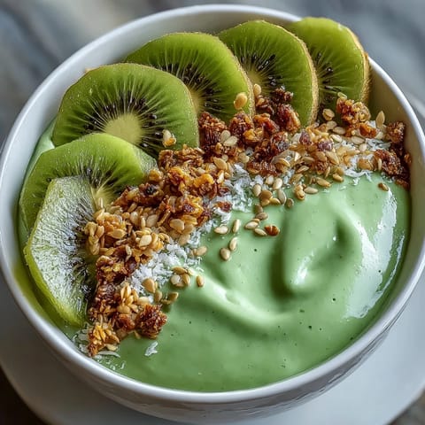 Vegan Tropical Green Smoothie Bowl