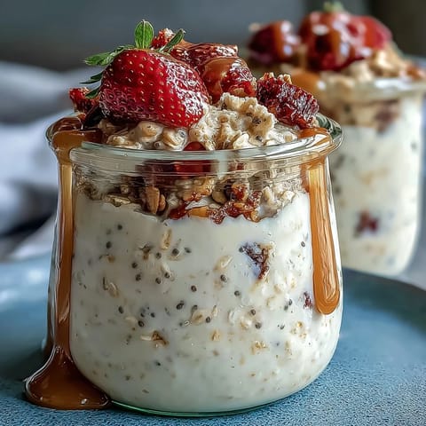Strawberry Overnight Oats Chia