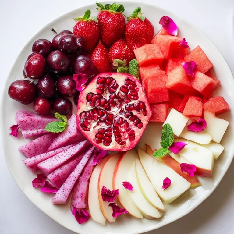 Enjoy the Pomegranate Pivot featuring vivid colors and textures, a refreshing fruit appetizer perfect for sharing.