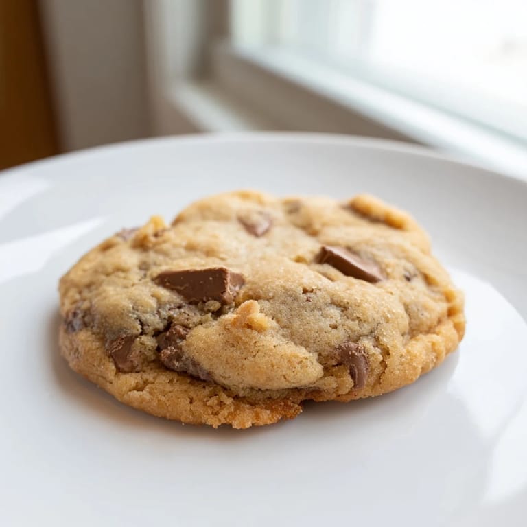 Freshly baked Air-Fryer Chocolate Chip Cookies, golden brown and chewy, perfect for a sweet snack.