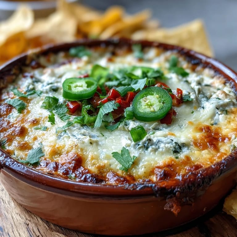 Hot Black-Eyed Pea Dip with Jalapeño and Cumin served warm with sturdy tortilla chips.