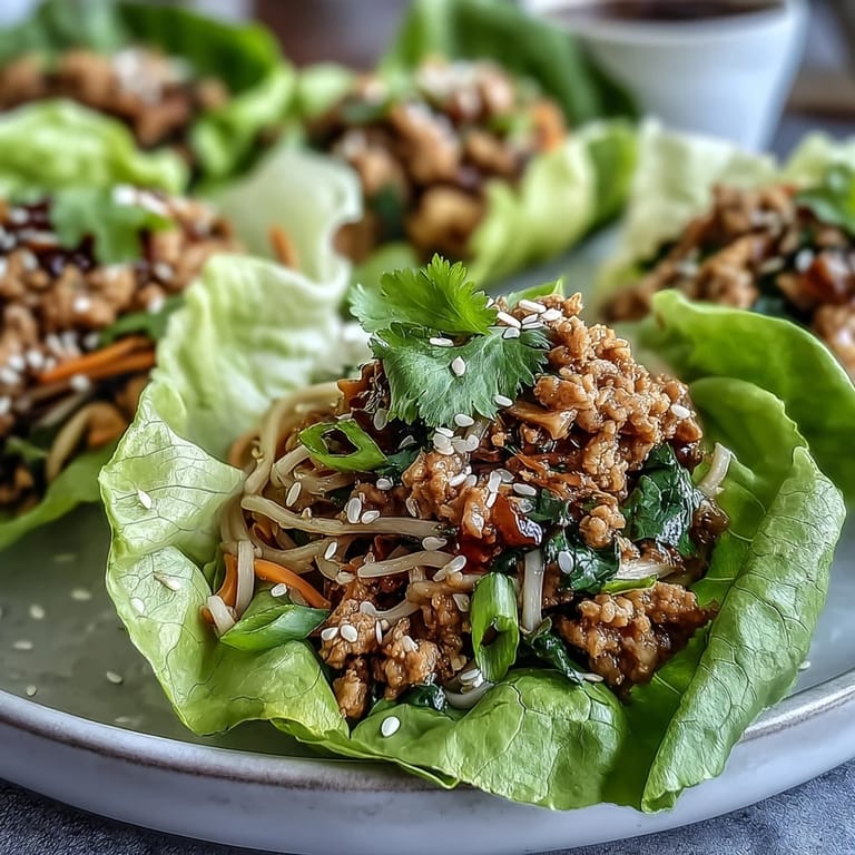 Spoonful of Potsticker Noodle Lettuce Cups held in hand, showcasing the colorful shredded carrots, cabbage, and savory filling.