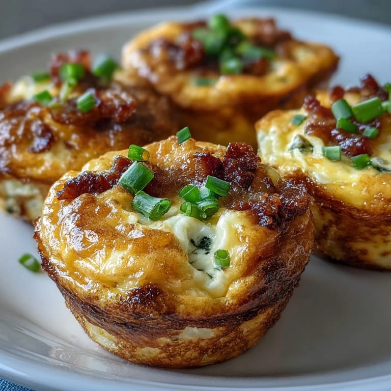 Savory Ranch & Cheddar Egg Muffin Cups served warm on a white plate, perfect for a protein-packed American breakfast.  