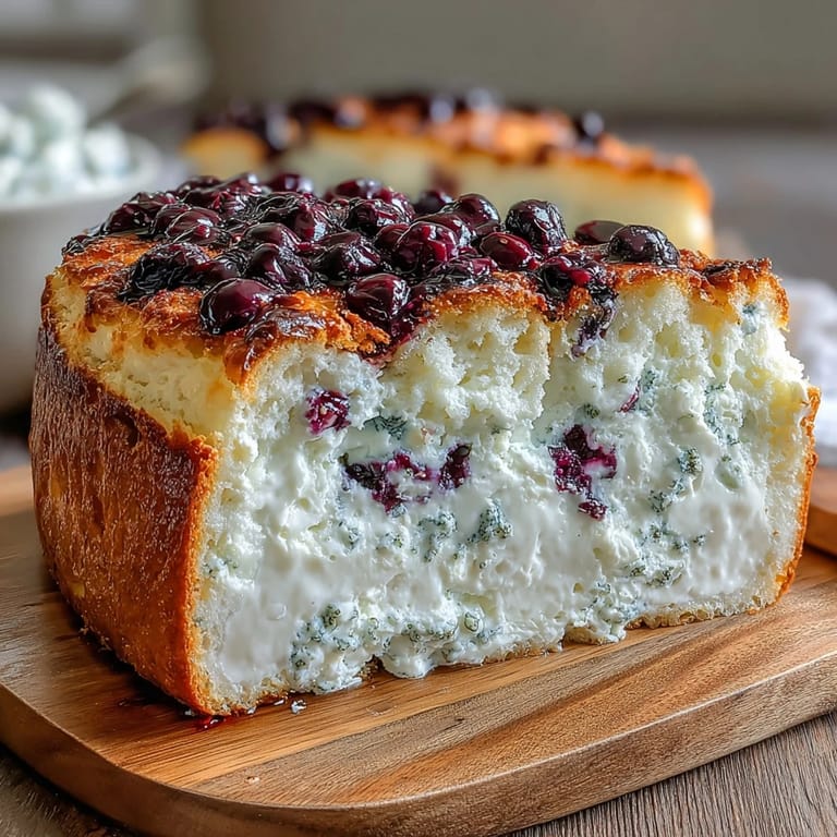 Light and airy Cottage Cheese Blueberry Cloud Bread, perfect for a protein-rich breakfast.