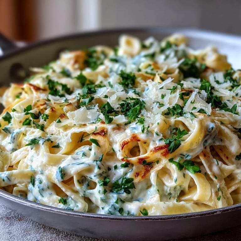 Decadent cabbage Alfredo with silky cream sauce, Parmesan, and a hint of nutmeg for depth.