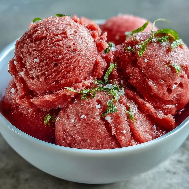 Sweet, icy Watermelon Sorbet (3 Ingredients) ready for a summer picnic.