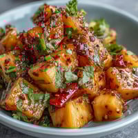 Vibrant mango fruit cups with zesty lime and a hint of chili, perfect for a refreshing summer snack.