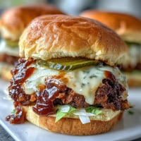 Juicy smash burger sliders with crispy edges, melted American cheese, and tangy secret sauce, served on toasted brioche buns for Memorial Day BBQ.