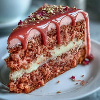 Elegant Bridal Shower Rosé Velvet Cake adorned with glistening edible gold drip.